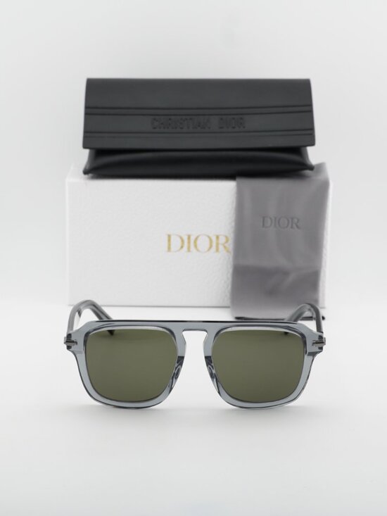 Dior DIORBLACKSUIT S15F 45C0 Unisex Square Sunglasses – Grey / Green main image 7